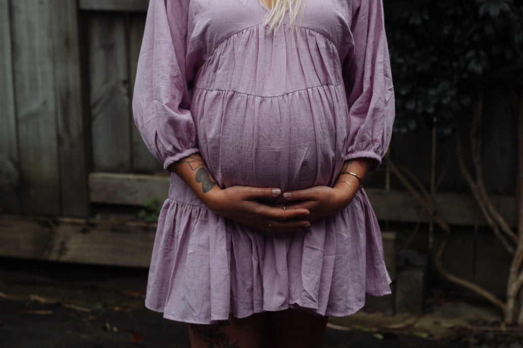 Lilac maternity dress