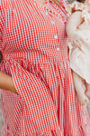 Frankie Maxi Dress ~ Red Gingham