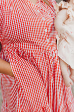 Frankie Maxi Dress ~ Red Gingham