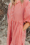 Frankie Maxi Dress ~ Red Gingham