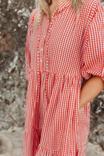 Frankie Maxi Dress ~ Red Gingham