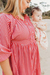 Frankie Maxi Dress ~ Red Gingham